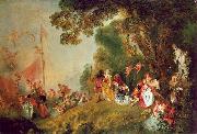 WATTEAU, Antoine Pilgrimage to Cythera1 Germany oil painting reproduction